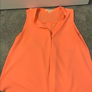 Bright light coral/orange sleeveless